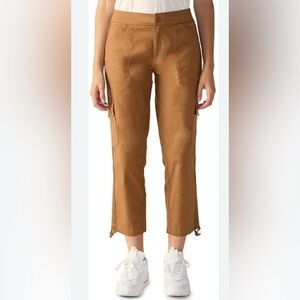 Social Standard by Sanctuary Tan Cropped Cargo Pants Sz XXL